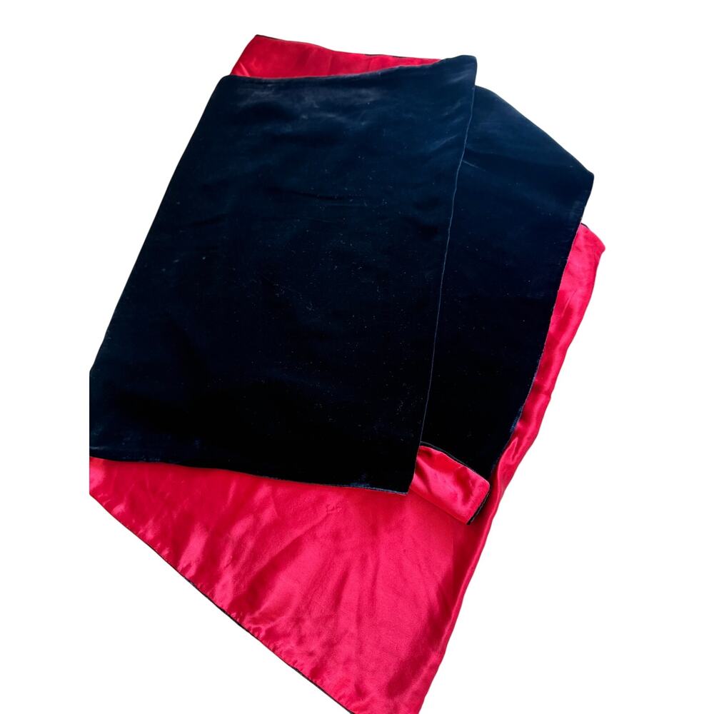 Charter Club Velvet and Silk Evening Wrap Black Red